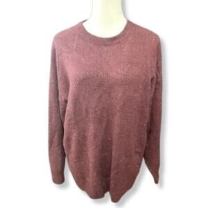 Treasure & Bond Sweater Wool Blend Speckled Design Purple Women's Medium NWOT